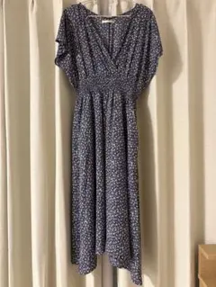 【Ray cassin】ネイビー 花柄 ワンピース