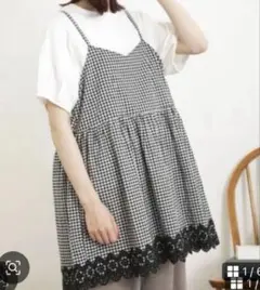 Samansa Mos2 サマンサモスモス 裾スカラップ刺繍キャミチュニック