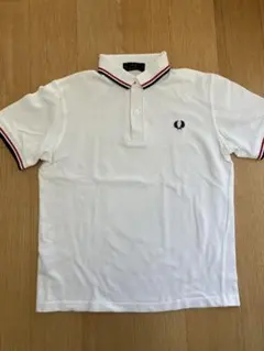 Fred Perry ホワイト ポロシャツ ストライプ襟