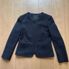 green label relaxingノーカラージャケット ネイビー