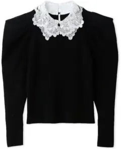 スナイデル　レースカラーニットプルオーバー