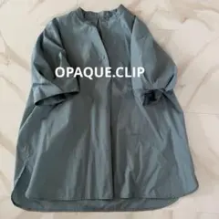 極美品✨OPAQUE.CLIP レディース　スキッパーブラウス　ボリューム袖のサムネイル