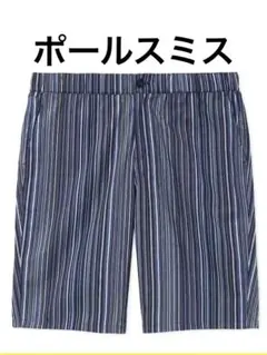 新品Paul Smith ストライプ柄 布帛ハーフパンツ　M寸　ブルーのサムネイル