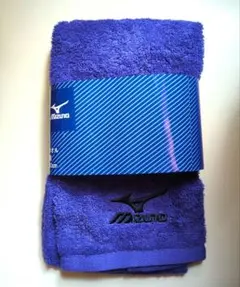 MIZUNO フェイスタオル パープル 綿100% 34×80cmのサムネイル