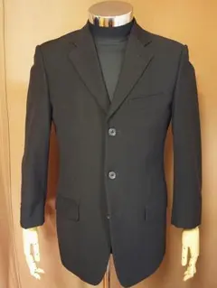 オールシーズン３ボタン礼服フォーマル(Ｓサイズ)黒色セットアップ