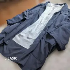 LILASIC リラシク　ネイビージャケットコートのサムネイル