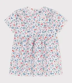 新品未使用 プチバトー 花柄 半袖 ワンピース 24m/86cm