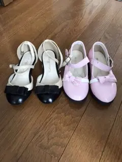 子供　フォーマル　靴　セット　パンプス　18センチ