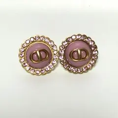 Dior ディオール Petit CDロゴ ピアス ストーン メタル 保存袋付き