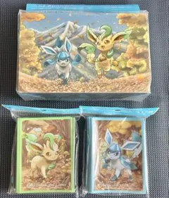 ポケモン デッキケース&デッキシールド リーフィア&グレイシア 3点セット