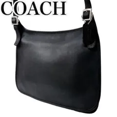 COACH Vintage Leather Shoulder Bag Black
