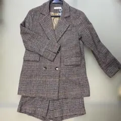 専用♡チェック柄ダブルブレストジャケット＆ショートパンツセットアップ