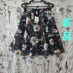 613 TONAL フラワー フレアスカートのサムネイル