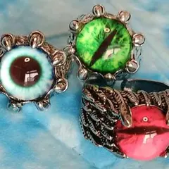 メンズ　レディース　アクセサリー　指輪　リング　目玉　スカル　ドクロ　ROCK