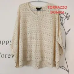 TORRAZZO DONNA レース編み五分袖トップスのサムネイル