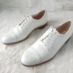 美品　Odette e Odile レースアップシューズ　メダリオン　白 24
