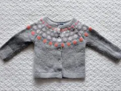 ♡jacadi♡ グレー　カーディガン　74cm 12m