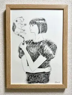 【版画】中西俊佳作　鳩を抱く 版画】中西俊佳作 鳩を抱く - メルカリ