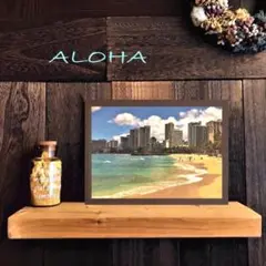 【送料無料】南国の風景☆HAWAII No.553 　フレーム付 　A4サイズ