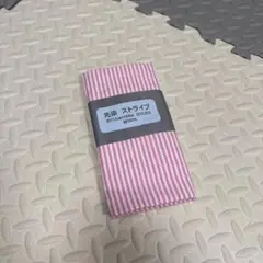 綿100% ピンクと白のストライプ生地 約112cm×100cm
