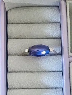 PT900 リング 指輪 サファイア 1.19ct ダイヤ 0.46ct 箱付 - メルカリ