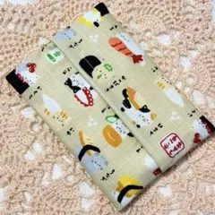 スリムペンケース 20cmファスナー フラット おすし猫 ベージュ - メルカリ