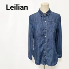 ​【美品】Leilian レリアン デニムシャツ ブラウス インディゴ サイズ9