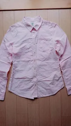 ユニクロ オックスフォードシャツ ストライプ ピンク M