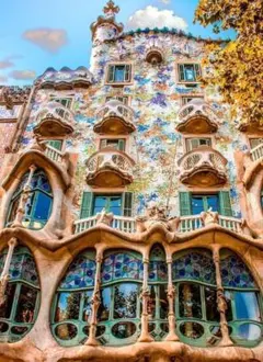 L49 カサ・バトリョ/ガウディ/スペイン/海外風景/アートパネル