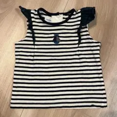 ファミリア 肩フリルTシャツ　80