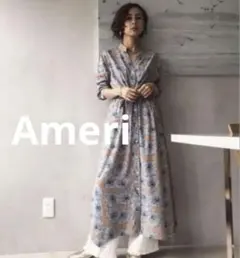 【AMERI】アメリビンテージ ◇花柄ボタニカル◇ロングワンピース◇完売品 AMERI】アメリビンテージ ◇花柄ボタニカル◇ロングワンピース◇完売品