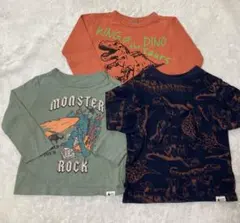 GAP 他　恐竜長袖Tシャツ 3枚セット 90