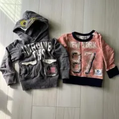 JUNK STORE トレーナー・パーカー2点セット サイズ80・90