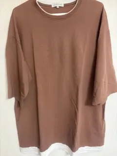 美品★CLOSSHIブラウン Tシャツ LLサイズ★