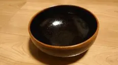 庄司 備前焼 伝統工芸 黒釉 飴釉 大鉢 菓子鉢 アンティーク備前焼 １客