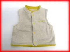 mont-bell フリース ベビーベスト グレー/イエロー mム277