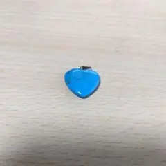 青色　ハート型　ペンダントトップ　即ご購入OK