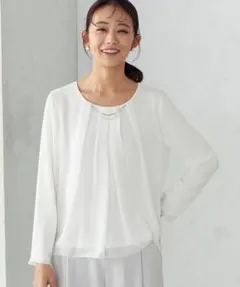 【お値下げ中】コムサイズム☆チャーム付きブラウス