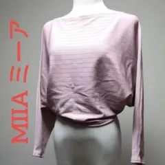 MIIA ミーア 長袖 カットソー プルオーバー ボートネック ドルマンスリーブのサムネイル