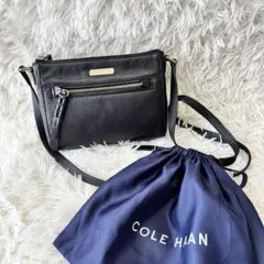 コールハーン 本革 ショルダーバッグ ブラック レザー 美品