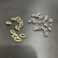 ネイルパーツ ゴールド シルバー セット