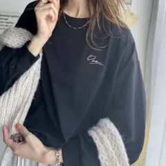 週末値下！【美品】Classical Elf ワンポイント胸刺繍ロンT L