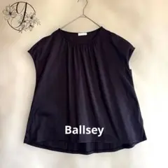 【Ballsey】コットンギャザーブラウス 黒　TOMORROWLAND 726のサムネイル