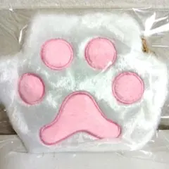 肉球 ポシェット 斜めがけ バッグ 　ふわふわポーチ　　ホワイト