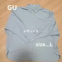 GU 長袖シャツ ライトブルー Lサイズのサムネイル
