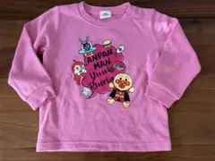 アンパンマン 長袖 スウェット トレーナー 裏毛 100 cm ピンク