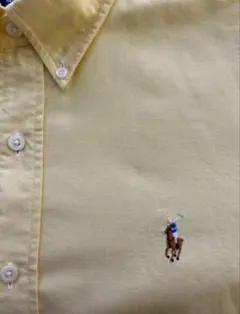 ラルフローレン、イエロー 長袖 ポロシャツ