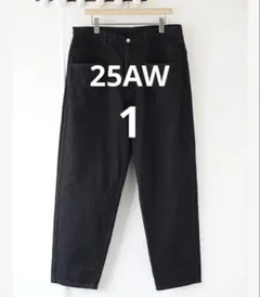 comoli 25AW コモリ ブラック　デニム　テーパード　サイズ1 新品
