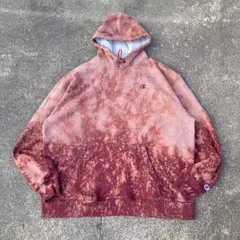 大*輝様 鬼フェード Champion ロゴ刺繍パーカー 4XL 褪色 ボルドー