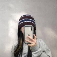 クロシェハット　クラッシャーハット　ビーニー　バケハ　バケットハット　　男女兼用